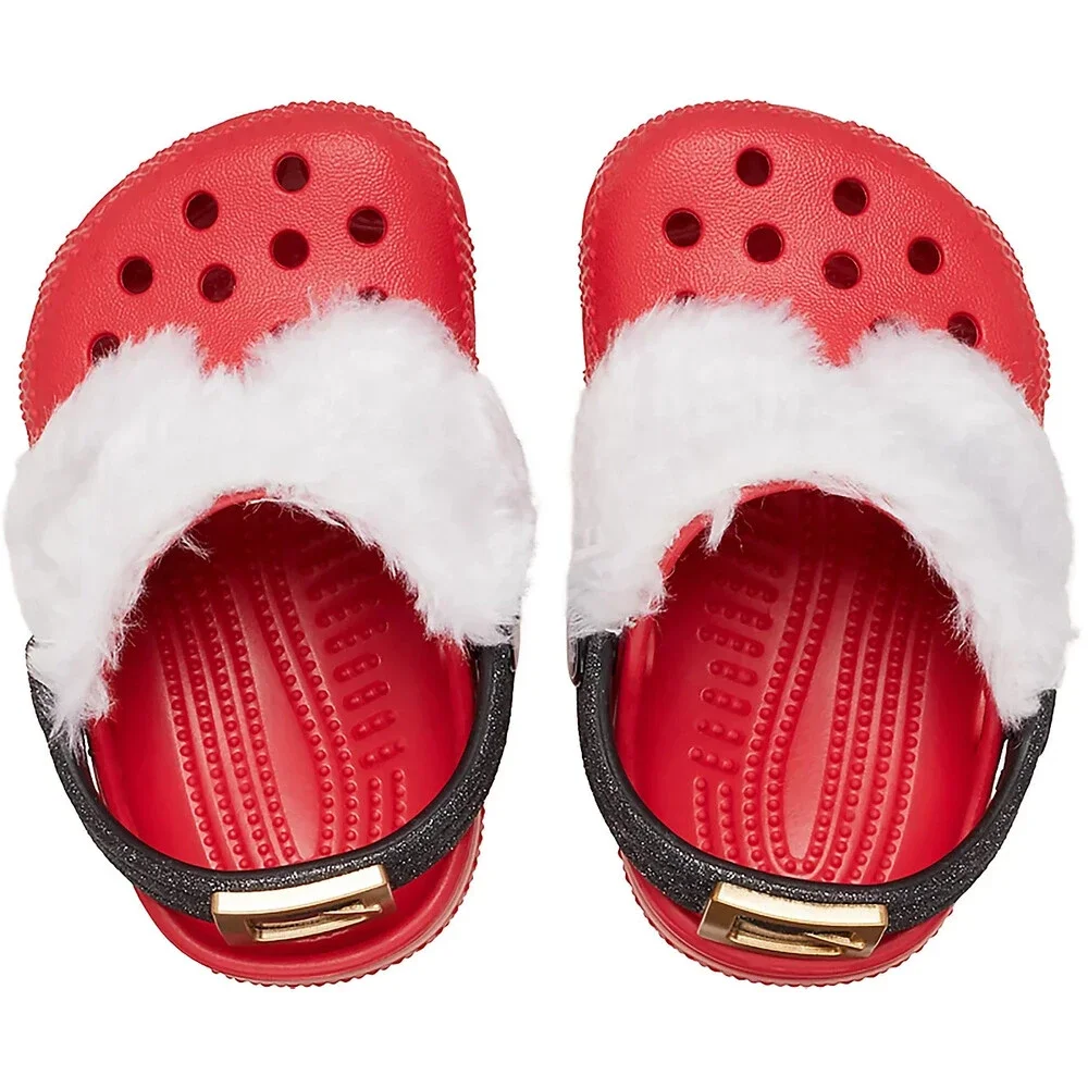 Crocs Littles Santa 210761-6WE Clogs Toddler 2-3 Red Slip On Casual Shoes NIN271